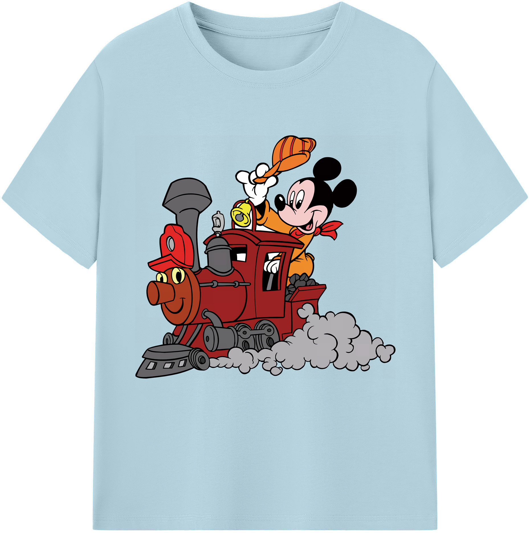（画像用） ミッキーマウス Mickey Mouse 綿100％半袖Tシャツ（フロントプリント）